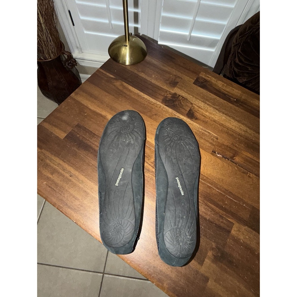 Patagonia Womens Ballet Flats Size 10-11 Atoll Maha Breathe Black Leather Mesh - Picture 7 of 8